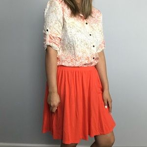 OLD NAVY orange skater skirt